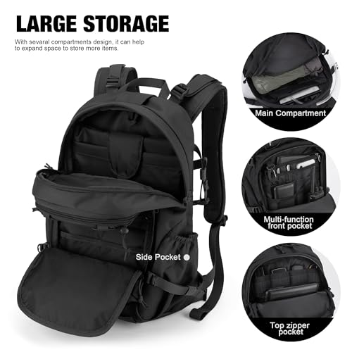 Mardingtop Plecak taktyczny, 25 l, plecak outdoorowy, plecak turystyczny, wielokrotny plecak podróżny, plecak trekkingowy