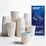 MOUMOULIFE 3 oz Disposable Paper Cups 200 Count, Bathroom Mouthwash Cups, Leak-Free Food Safe Small White Paper Mini Cups for Bathroom