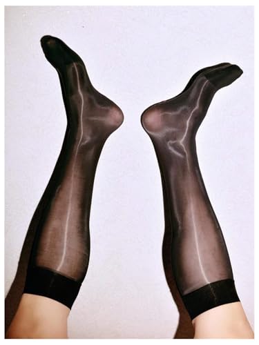 Floerns Men's Thin Dress Sock Reflective Formal Business Long Stockings3