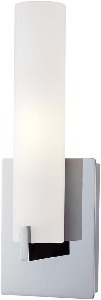 GEORGE KOVACS P5040-077 Tube Wall Sconce, 2-Light, 120 Total Watts, 13.25-in H x 4.75-in W, Chrome