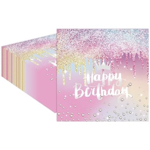 40 Pcs Multicoloured Glitter Diamond Napkins Cover