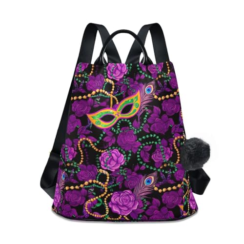 Mochila antirrobo de mujer Roses Purple que evita hurtos en el transporte público