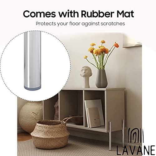 La Vane L:1207181-03-15/T54 6 Inch Metal Furniture Legs, Set Of 4 Modern Iron Tapered Side Mounted Furniture Replacement Feet Chrome thumb #3