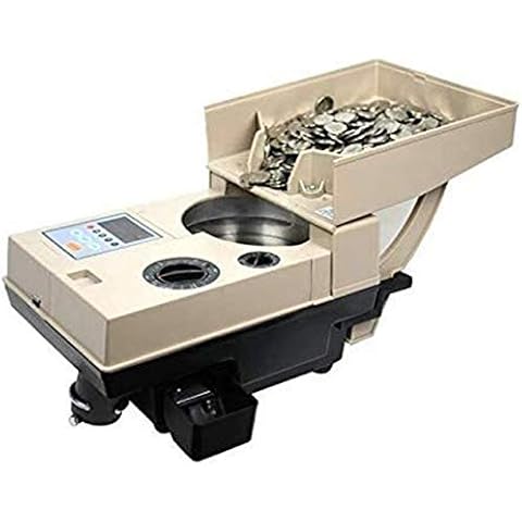 CHUXJ Coin Sorter Counter and Roller Coin Sorter Coin Counter Coin Counting Machine with High Speed Coin Sorting Machine for Coins of Different Diameters and Thicknesses Cover