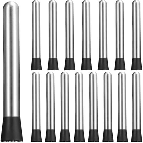 16 Pcs Cocktail Muddlers, 8 inch Muddler for Cocktails, Stainless...
