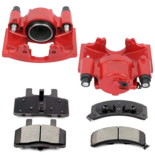 Image of SCITOO Front Brake Kit [4] Brake Pads [2] Brake Disc Calipers w /o Bracket Compatible With For Chevrolet 1988-2002,For GMC 1988-2002,For Cadillac 1990-1993 1999-2000,For Dodge For Ram 1500 1994-1999