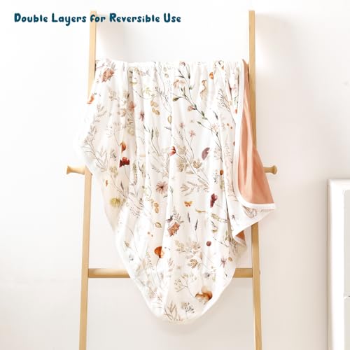 Image of GRSSDER Baby Blankets Super Soft Jersey Knit Swaddle Blanket for Baby Girls and Boys, Double Layer Receiving Blankets 34 x 44 Inches, Extra Large for Baby Swaddling, Dream Print