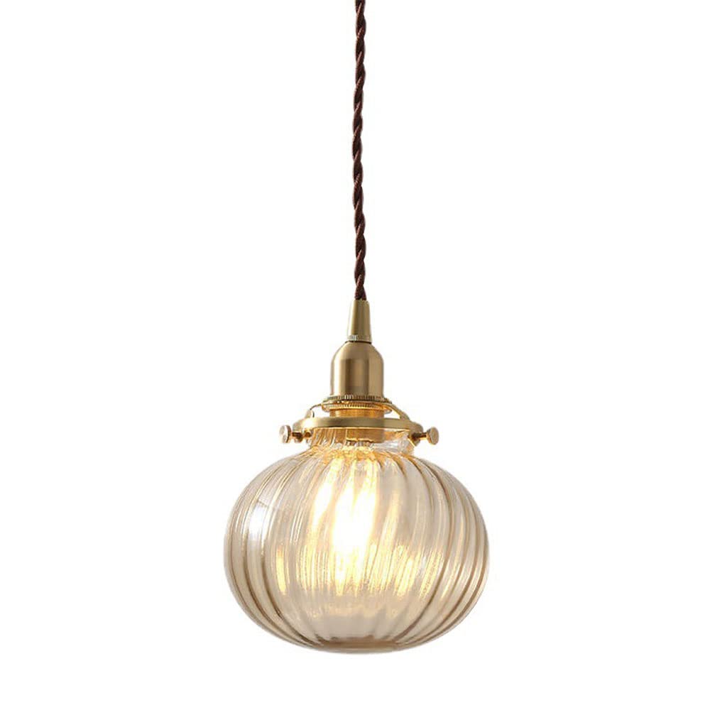 Luminaire suspendu îlot de cuisine moderne et globe verre transparent