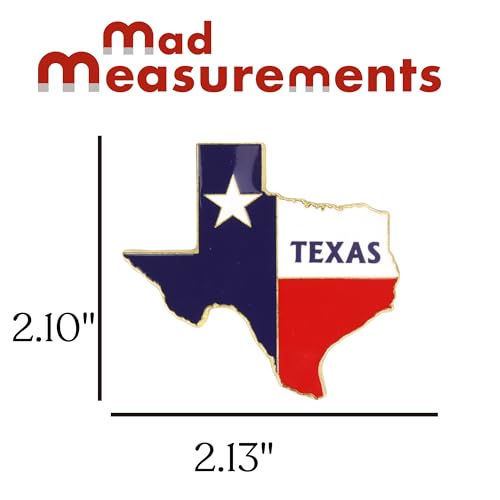 Imán de metal con mapa de Texas 3.2 x 3 pulgadas miniatura 2