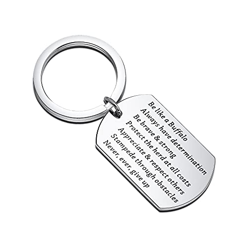 bobauna Buffalo Keychain Bison Animal Jewelry Gift Be Like A
