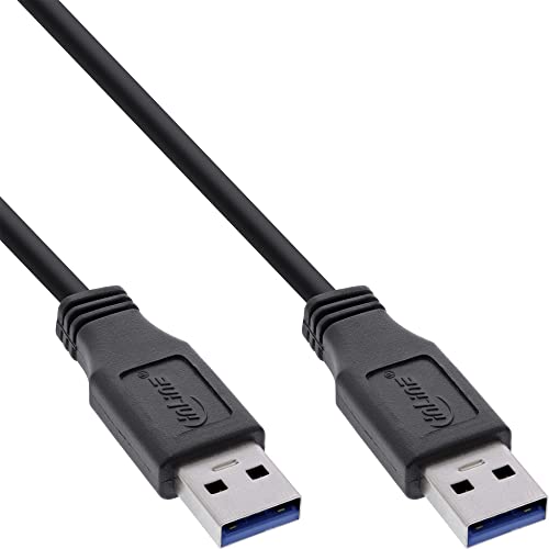 InLine 1.0 m USB 3.0 1 m USB A Male to USB A Male Cable USB Cables (1 m, USB A, USB A, 3.0 (3.1 Gen 1), Male/Male, Black)