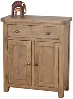 Classically Modern Chunky Solid Oak Dorset Country Slim 2 Door 1 Drawer Sideboard Cabinet Cupboard Living Dining Room Furniture
