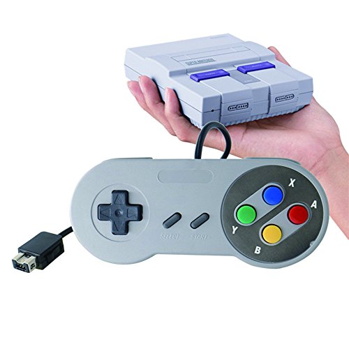 Replacement Wired Controller for New Super Nintendo NES/SNES Classic Edition Mini 2017, Classic Game Controller Joystick Gamepad (2 Pack,NOT USB)
