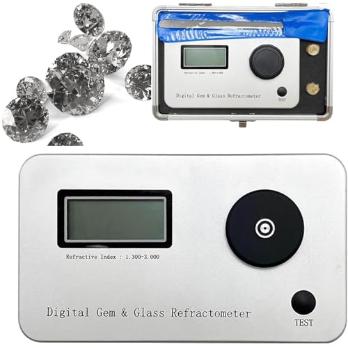 RENJJPBO Jewelry Tester Identification Tools,0.001 High Accuracy Jewelry Tester Identification Tools,Gemstone Refractometer with LCD Screens,for Jewelry,