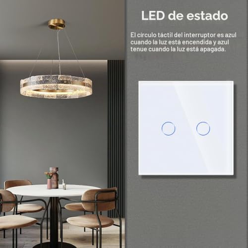 Interruptor de vidrio templado blanco de alta calidad JIMEIDA 3