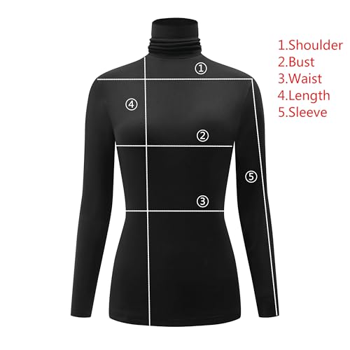 Image of Kindcall Casual Turtleneck Tops Lightweight Long Sleeve Soft Thermal Shirts for Women