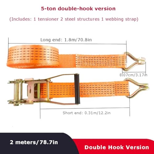 Sangle à cliquet 4 x 3000 kg 3m sangle arrimage avec crochet remorque