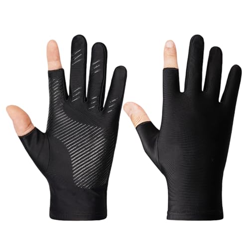 DOUDINGMAO Guantes de ciclismo de secado rápido con tela de seda de hielo para máxima transpirabilidad, comodidad, ciclismo, conducción, guantes de secado rápido mejorados
