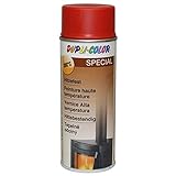 Hohe Deck- und Füllkraft DUPLI-COLOR 467554 THERMO SPRAY rot 300°C 400 ml, transparent