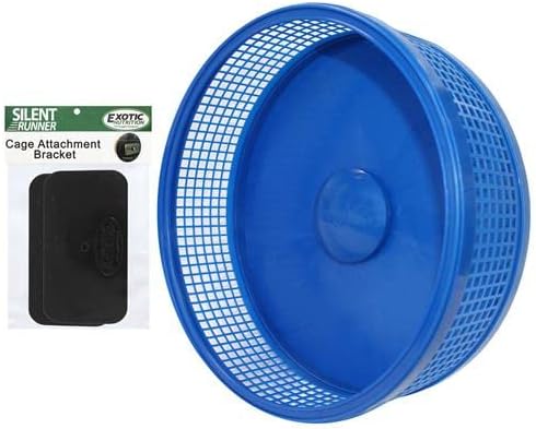 Exotic Nutrition Silent Runner Pro | Sugar Glider Exercise Wheel (Blue with Attachment)