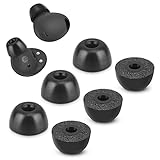 Memory Foam Tips for Samsung Galaxy Buds 2 Pro, No Silicone Eartips Pain, Anti-Slip Replacement Ear Tips, Fit in The Charging Case, Reducing Noise Earbuds, 3 Pairs (Large, Black)