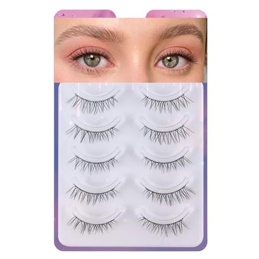 Eyelashes Natural Look, False Eyelashes Natural Look, Wispy Natural Look Lashes 5 Pairs Soft Faux Mink Lashes 3D 6D Volume Fluffy Frihappy Fake Eyelashes Frihappy #17-Understated