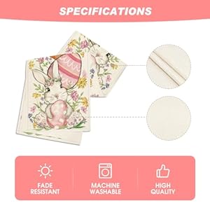 Artoid mode bunny rabbit egg flower easter table runner seasonal spring kitchen dining table decoration for home party decor 13×72 inch  urban country home decor