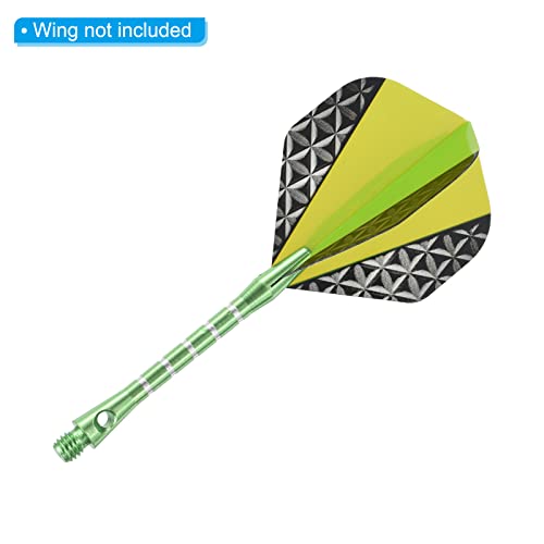 PATIKIL 48mm Dart Shafts, Medium 2BA Thread Aluminum Dart Stems Dart Accessories for Steel Tip - 3 Pack (Green) - Image 4