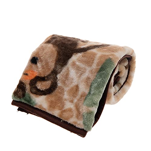 Image of Fleece Plush Soft Throw Blanket - Lightweight Crib Blanket for Baby Bed Lounger - Fuzzy Warm Cozy Toddler Blanket for Daycare Preschool Naptime, 43 inch X 30 inch (Playing Monkey)