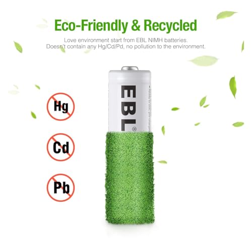 Image of EBL 2800mAh AA Rechargeable Batteries - High Capacity Ni-MH Batteries