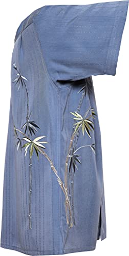 Bamboo Cay Mens Short Sleeve Flying Bamboos Casual Embroidered Woven Shirt4