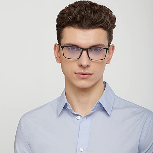 LENSKART BLU | Zero Power Bluecut & Antiglare Computer Eyeglasses | Full Rim Rectangle | For Men and Women | Large | LB E14255 - Image 5