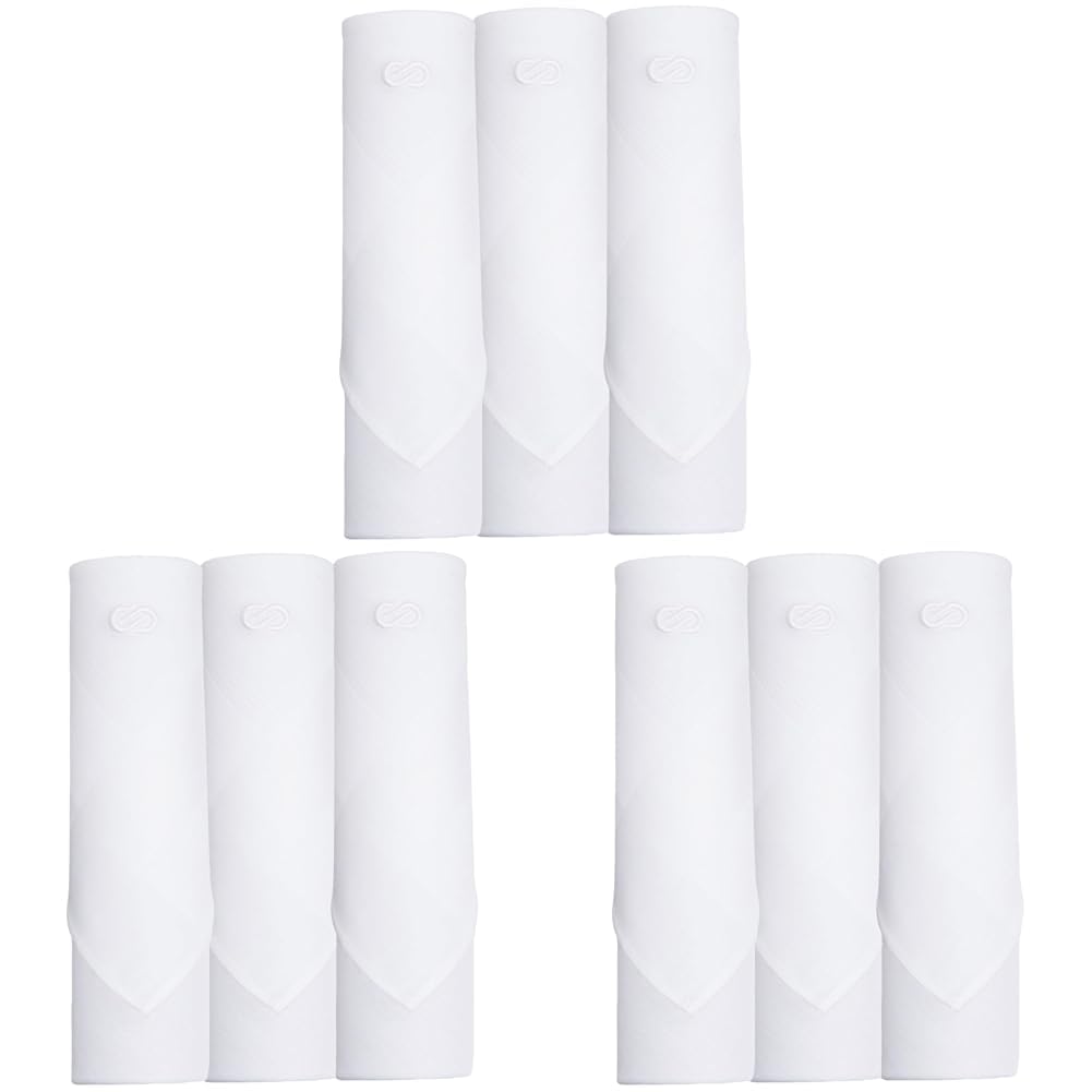 Symbol Premium Men's Cotton White Handkerchief (Available in Combo Packs)