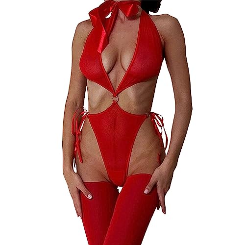 Lingerie érotique une pièce grande taille avec découpe sexy et maille