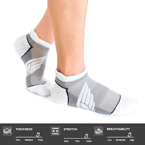Image of Busy Socks Compression Ankle Cushioned Running Sport Socks for Men Women, Low Cut Arch Support Tab Athletic Socks 3 Pairs