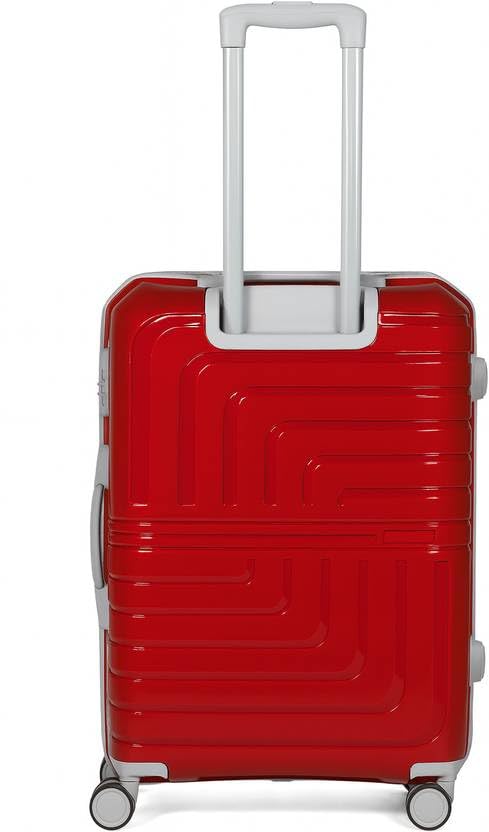 Image of Pro 8 Wheels Set of 2 (Cabin + Medium) Trolley Bags, Hard Case Polypropylene, 360º Wheeling Luggage for Men & Women, Suitcase for Travel, Trolley Bags for Travel (Red)