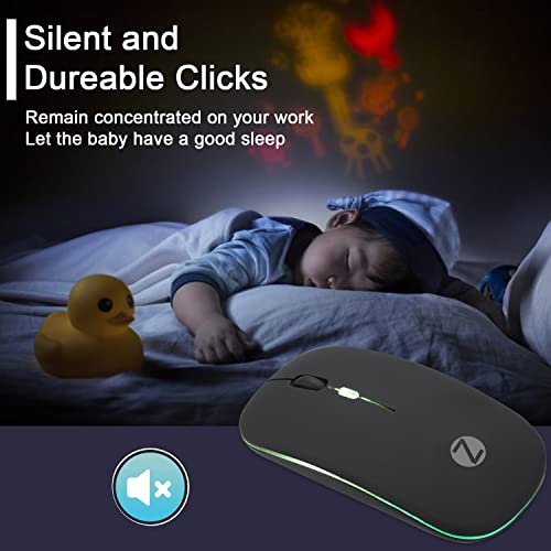 Image of Zoook Blade Wireless Mouse -Rechargeable 7 Colour mice /RGB Breathing Lights / 3 DPI Levels /Auto Shut Down /Silent Click Technology / 600 Mah Battery /Light Weight /Plug and Play (Black)