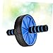 Happyyami Abdominal Exercise Roller Double Wheel Mute Ab Wheel for Core Strength Training Blue Fitness Device for Men Women Easy to Use for All Fitness Levels