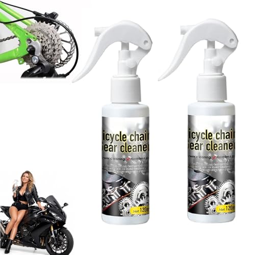 Deep-Cleaning Rust-Resistant Bicycle Chain Cleaner, Motorcycle Cleaning Kitwith Chain Cleaner, Bicycle Chain Cleanings and Degreaser Spray, Professional Bike Chain Cleaner Set for All Bicycles (2)