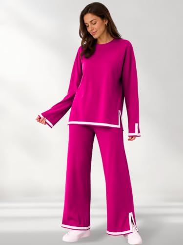 Image of TYSORT Women's Winter Woolen Sweater with Pajama | Warm Winter Wear Cord Set | Woolen Tracksuit Loungewear Set