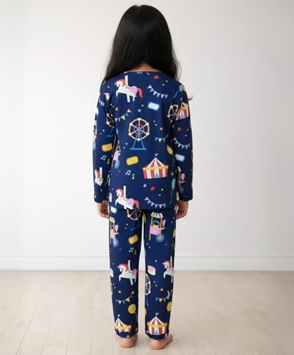 Image of Anthrilo Pure Cotton Printed Pyjama Set for Girls | Sleepwear | Night Suit, Night Wear | Long Sleeves T-Shirt & Pyjama | Regular Wear | 0-14 Years