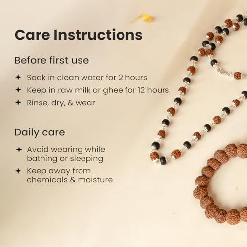 Image of Astrotalk Divya Raksha Rudraksha & Karungali Mala with 7 Mukhi Rudraksha Bracelet | Spiritual Protection, Blessings & Wealth | Natural Ebony Wood Mala | Gift for Man & Woman