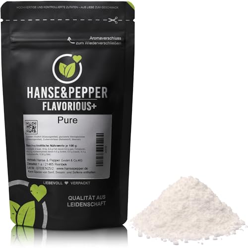 250g Hanse&Pepper Flavorious+ Geschmackspulver Pure - vielseitig einsetzbar für Quark, Joghurt, Desserts, Backen & Shakes – ohne künstliche Süßstoffe, echte Zutaten