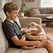 Mukouxun 112 Inch Stuffed Animal Snake Giant Stuffed Snake Kids Toys Stuffed Animal Prank Props Plush Giant Anaconda (Brown)