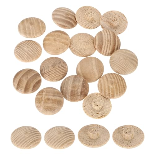 uxcell 40Pcs Wood Button Plugs, 7mm / 0.28
