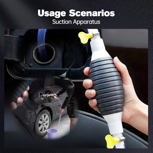 Image of Multifunctional Liquid Siphon, Diameter Manual Fluid Extractor for Gasoline, Motor Oil, Fuel, Diesel, Water, Fish Tank, Aquarium, Upgrade with 3.2 /4.9 /6.5 /9.8ft Hose (6.5FT)