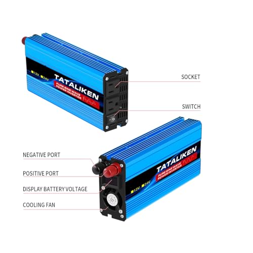 Controlador de Carga Solar EASUN ICHARGER 2420 + Inversor de tensão TATALIKEN 1600W 12v/110v, Kit So