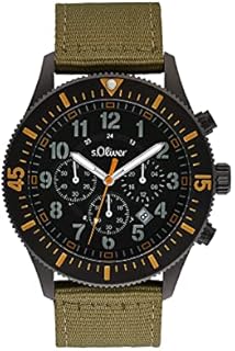 s.Oliver Zegarek na rękę Mężczyźni Chronograph Analogowy, z Skóra Bransoletka