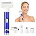 Beanify Electric Shaver for Women Men,Wet & Dry Cordless Electric Razor with 4 Accessories,Rechargeable Beauty Lady Led Display Facial Hair Remover,Smooth & Silky Bikini Trimmer for Body (Cyan)