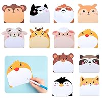 MXTIMWAN 12 Paket Sticky Notes, 360 Blatt Haftnotizen Klebezettel Tier Design, Notizzettel klebezettel klein, Selbstklebende Haftnotizzettel, für Büro, Kinder, Studenten, Mitgebsel Kindergeburtstag
